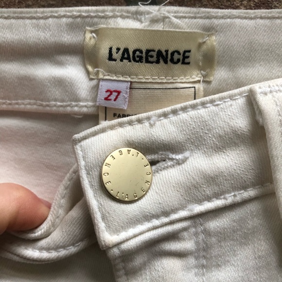 SOLD L’AGENCE Jeans in White. - Picture 2 of 4